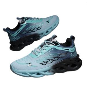 Stylish Blue and Black Athletic Sneakers